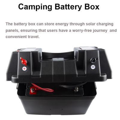 PP車の海洋のボートのLEDライトが付いている太陽充満貯蔵の屋外のキャンプの蓄電池外箱