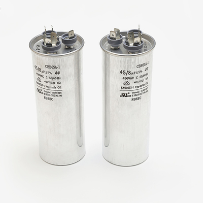 円柱電力コンデンサCBB65 45uf 5% 370V 450V ACエアコン モーター操業コンデンサーのアルミニウム箱