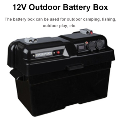 太陽12V USBの電圧計防水携帯用プラスチック キャンプRVの海洋の蓄電池外箱