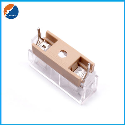 JH-510 Nylonガラス繊維5X20mm PCB Fuse Holder With Transparent Protective Cover