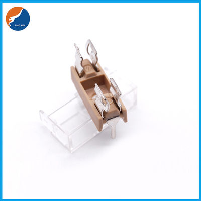 JH-510 Nylonガラス繊維5X20mm PCB Fuse Holder With Transparent Protective Cover